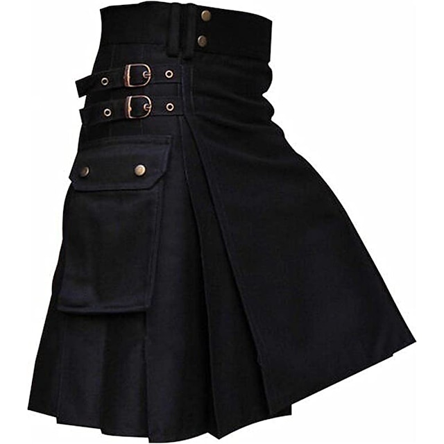  Punk e gótico Medieval Steampunk Roupa Perucas cosplay Baile de Máscara escocês Mulheres Casual / Diário Saias