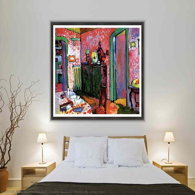  handgefertigtes Ölgemälde auf Leinwand, Wandkunst, Dekoration, berühmt, Wassily Kandinsky, abstrakt für Wohnkultur, gerolltes, rahmenloses, ungedehntes Gemälde