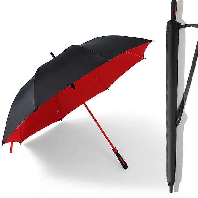  Super grand parapluie de golf d'affaires à double couche grand parapluie coupe-vent parapluie ensoleillé à long manche parapluie droit de voiture pour hommes