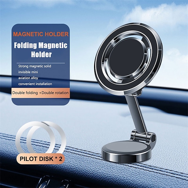  Car Magnetic Phone Holder  Ring Case Dashboard Air Outlet Mount 360 Degree Rotation For IPhone Samsung Auto Accessiores