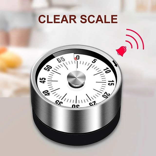  Кухонный механический таймер 60-минутный будильник, таймер для приготовления пищи, громкий будильник, магнитные часы, таймер