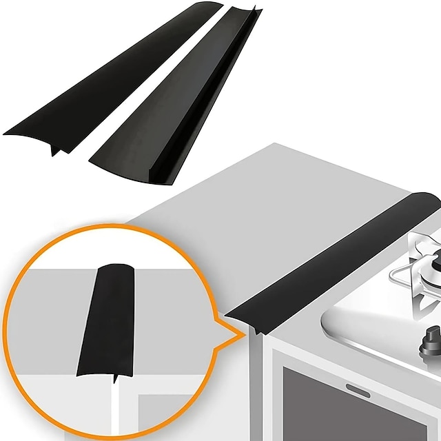 2pcs Silicone Stove Gap Covers, OilProof And StainResistant Heat
