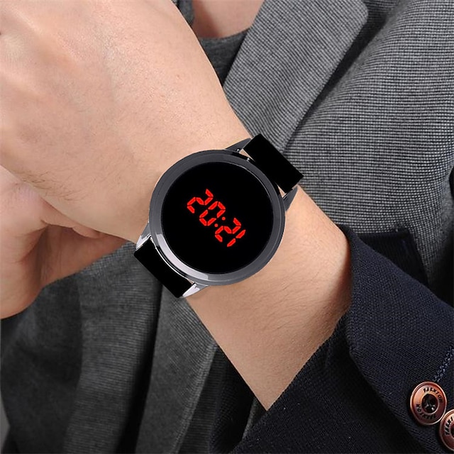 Orologio Da Uomo In Lega Con Display LED Binario E Digitale - Orologio Da Polso Quarzo Con Doppia Fibbia, Impermeabile, Regalo Per Uomo, Padre, Fidanzato - Colore Argento