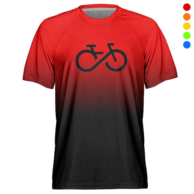  Voor heren Downhill Jersey Korte mouw Geel Rood Blauw Grafisch Fietsen Shirt Ademend Sneldrogend Polyester Sport Grafisch Grappig Kleding