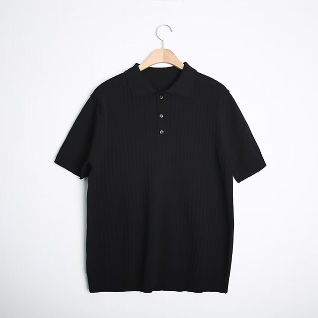  Herre Skjorte POLO T-skjorte utendørs Virksomhet Polokrage Klassisk Kortermet Gatemote Stilfull عادي Moderne Stil Sommer Slank Fasong Dyp Grønn Matt Svart Brun Skjorte