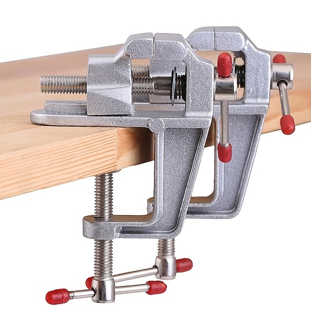  Mini Table Vice, Aluminum Alloy Small Bench Vise, Small Flat Pliers Hardware Tools
