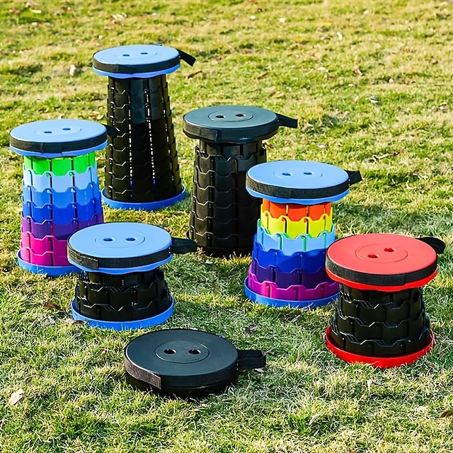 Portable Folding Stool Collapsible Stool for Queuing, Fishing, and Outdoor Camping Ultralight and Adjustable with extendable height 45cm/17.7in 20