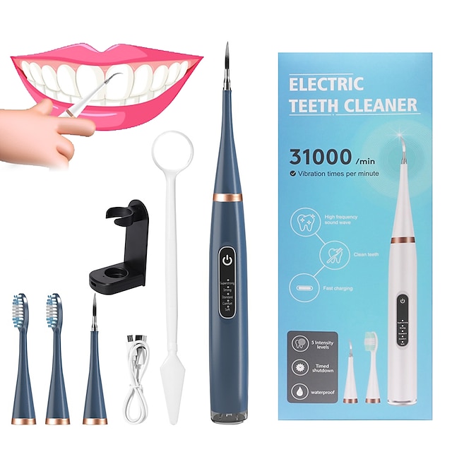  spazzolino da denti elettrico sonic scaler dentale kit per sbiancamento dei denti sbiancante per denti strumenti per la rimozione del tartaro detergente per macchie igiene orale