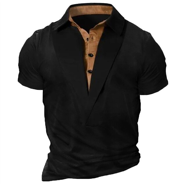 Men's Henley Shirt Graphic Tee Cool Shirt Henley Plain Street Vacation