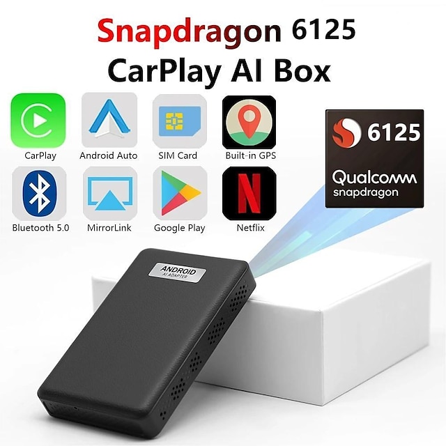  plc-s31 carplay ai box per auto carplay cablate in fabbrica android 10.0 carplay wireless android auto gps integrato 4 + 64g schermo diviso