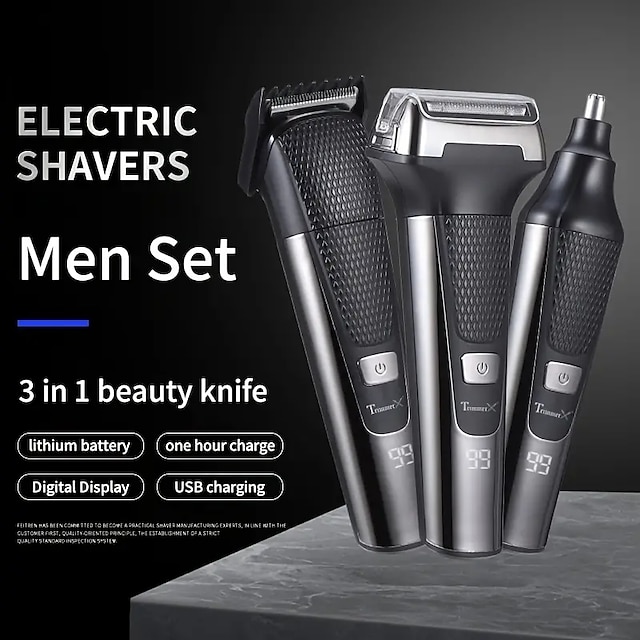  Electric Razor Electric Shaver Rechargeable Shaving Machine for Men Beard Razor Hair Cutting And Nose Hair Trimming