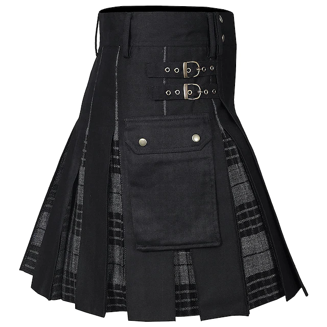 Retro Vintage Punk & Gothic Scottish Utility Kilts Men's Masquerade ...