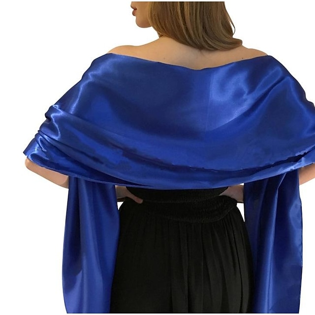 Women's Elegant Solid Colored Scarf Cape Long Wedding Shawl Wrap
