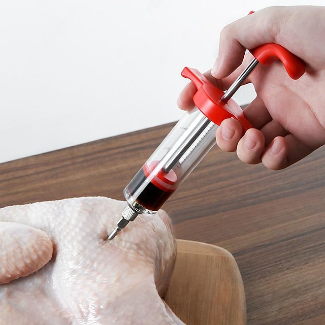  agulha de peru bife churrasco marinada tempero seringa agulha de peru ferramentas de churrasco ferramentas de cozinha