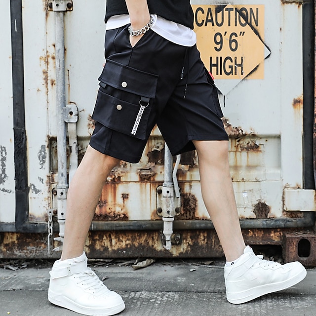 Men's Cargo Shorts Shorts Casual Shorts Techwear Flap Pocket Plain ...