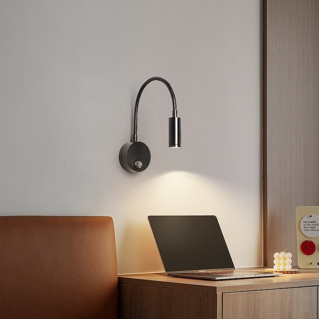  Lightinthebox светодиодные настенные лампы 7 Вт креативный поворотный регулируемый настенный светильник с дистанционным управлением прикроватная лампа для чтения для спальни