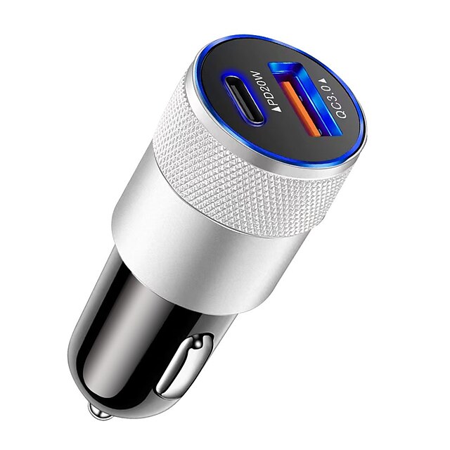  Billader med kabel 38 W Utgangseffekt 2 port Bil Lader Multi USB ladestasjon Lettvekt Universell for flere enheter Til Universell Mobiltelefon iMac