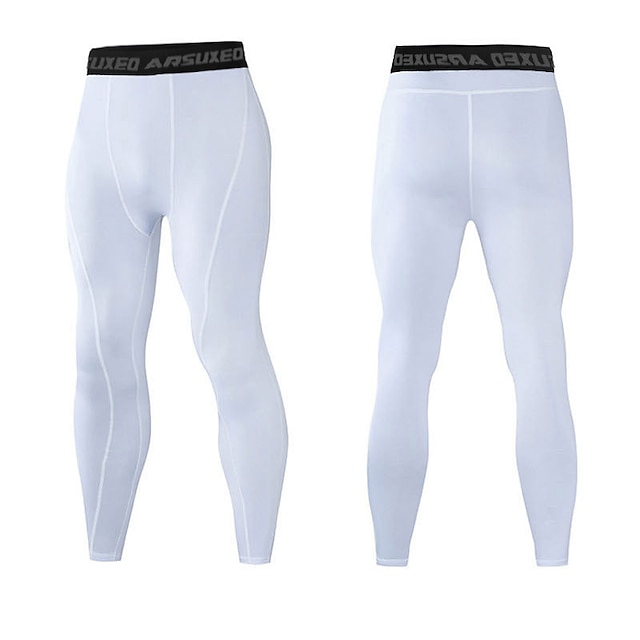  Arsuxeo Herren Kompressionshose Laufhose Lang Tights Running Grundschicht Sportlich Athlässigkeit Herbst Polyester Atmungsaktiv Schnelltrocknend Feuchtigkeitsableitung Weich Videokompression Fitness