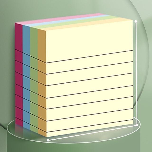  memoblaadjes in effen kleur, 200 vellen notitiepapier notitiepapier horizontale lijn notitiesticker grote en middelgrote notitie kan n keer worden geschreven en geplakt