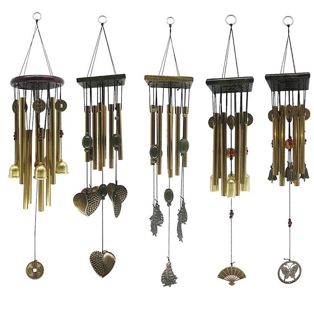  1 шт. ретро металлические окрашенные колокольчики открытый ручной подвесной орнамент для окна балкон садовый декор 9,5x85 см/3,74 ''x 33,4''