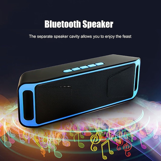Portable Wireless Bluetooth Speakers Built-in 1800mAh Battery Power Bank Outdoor Portable TWS ...