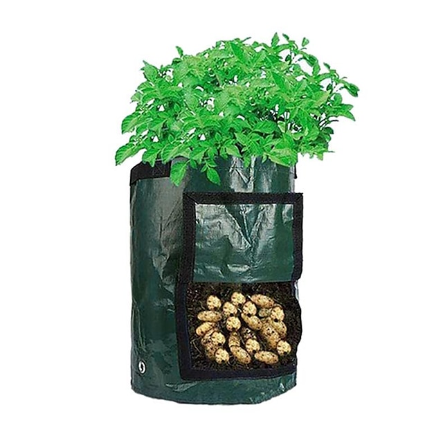  1 stück kartoffel wachsen behälter tasche diy pflanzer pe stoffe pflanzen gemüse gartenarbeit verdicken topf pflanzen wachsen tasche gartenwerkzeug