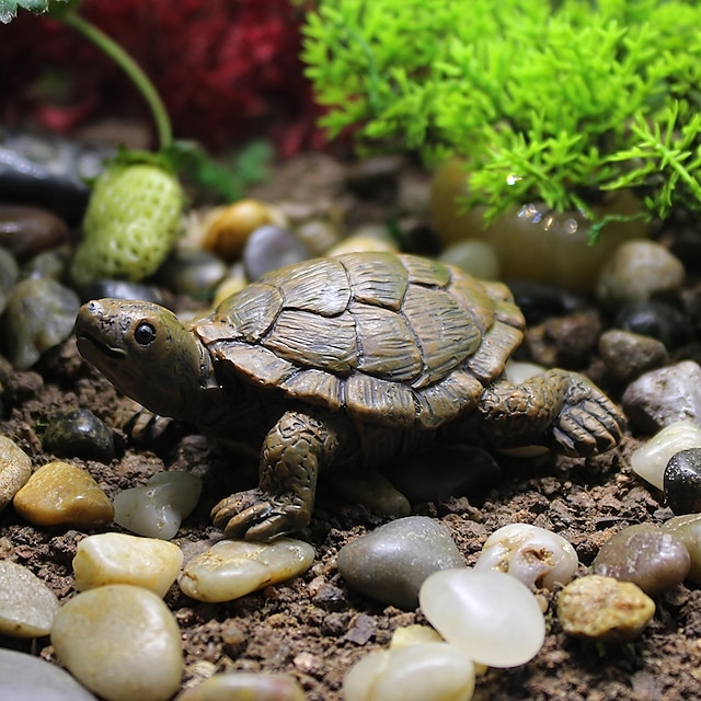 Mini Turtles Miniature Figurines Simulation Small Tortoise Ornament ...