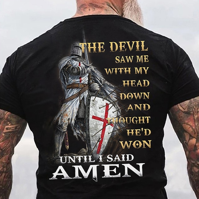  Bărbați Grafic Cavaleri Templieri Horror gotic Tricou Tricouri Manșon scurt Tricou Tipărire 3D Stil Nautic Cămașă Epocă Modă Designer În aer liber Casual Zilnic Negru Primavara vara Îmbrăcăminte S M