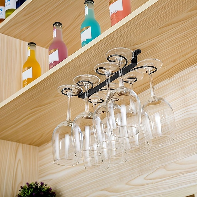  vinglasholder i europæisk stil vinskab høj glasholder kreativ på hovedet hængende glasholder hængende glasholder husholdningsvinglasholder