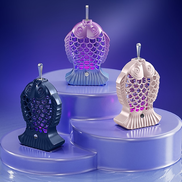 Lámpara uv recargable para matar insectos, lámpara eléctrica silenciosa para matar mosquitos, lámpara led usb portátil para matar insectos