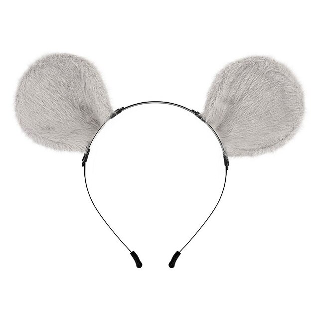 Handmade Simulated mouse Headband and Faux Fur Tail for Halloween Cosplay Party Costume Accessories4