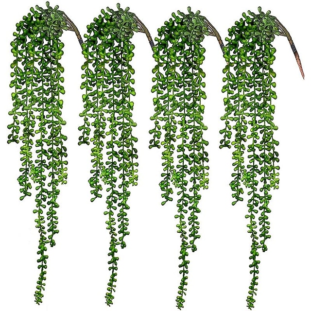  シミュレーション人工緑の植物、偽の家庭菜園の装飾を吊るす植物60cm