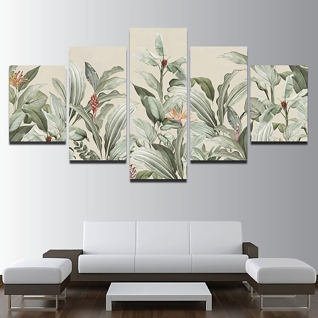  Estampado Laminados en lienzo - Florales Plantas Moderno Impresiones artísticas