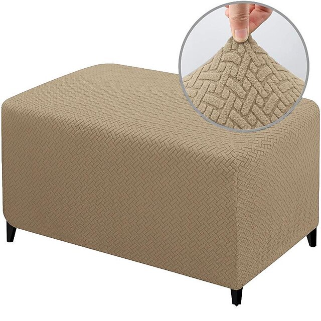 Stretch Ottoman Cover Square Ottoman Slipcovers Rectangular Foldable