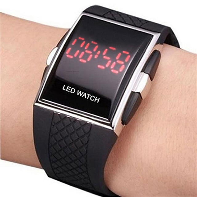  New Fashion Hot  Personality Leisure Mens Womens Unisex White Black LED Digital Sports Wrist Watch