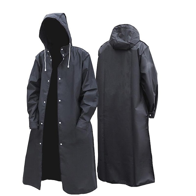  Chubasquero envuelto para adultos eva, chaqueta protectora para hombres y mujeres, equipo de lluvia negro grueso transparente para pesca de montañismo a la moda