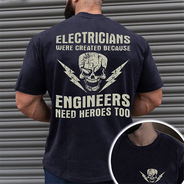 Men's Skull Graphic Prints Funny T Shirt Graphic Tee 100% Cotton Short Sleeve Graphic Shirt Black Navy Blue Army Green Comfortable Tee Vacation Street Fashion Designer Clothing 9