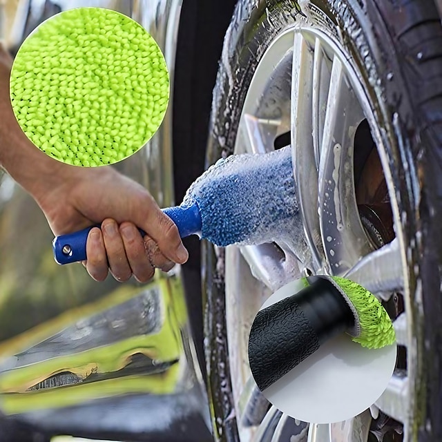  Car wash detailing car cleaning brush microfiber wheel rim brush for car trunk motorcycle auto detailing brush mantenimiento del coche rim cleaning brush car wash beauty