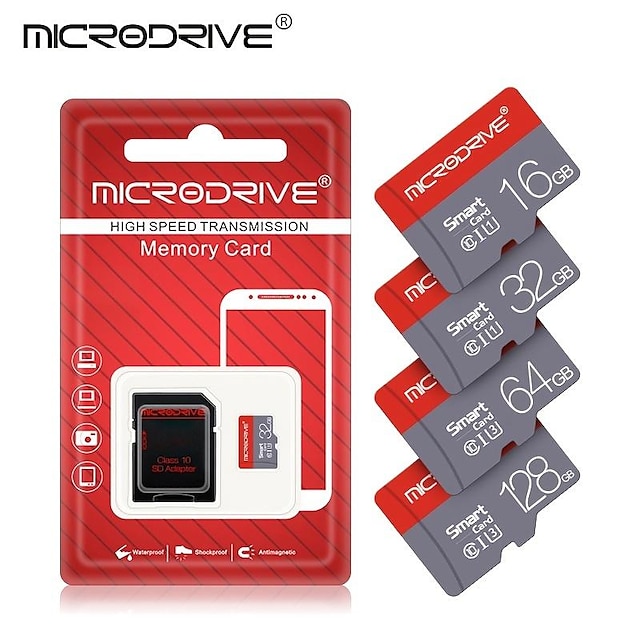  microdrive märke minneskort 32gb 64gb 128gb sdxc/sdhc mini sd-kort klass 10 tf flash mini sd-kort för smartphone/kamera