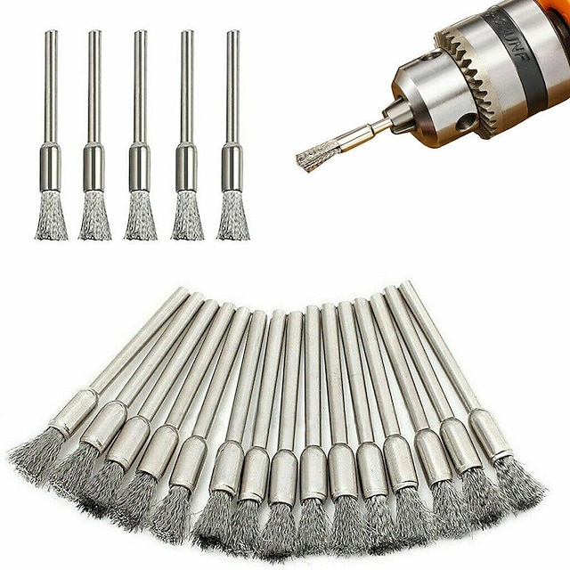  45-piece set of wire brush metal rust removal wheel with handle wire wheel rod flat copper wire wheel t-shaped polishing brush rust removal