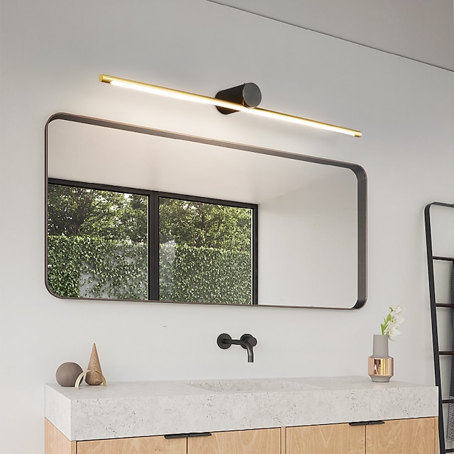  LED Mirror Front Lamp Vanity Light Dimmable 40/60/80cm Wall Light Copper for Modern Simple Bedroom Bathroom Gift for Family Friends IP20