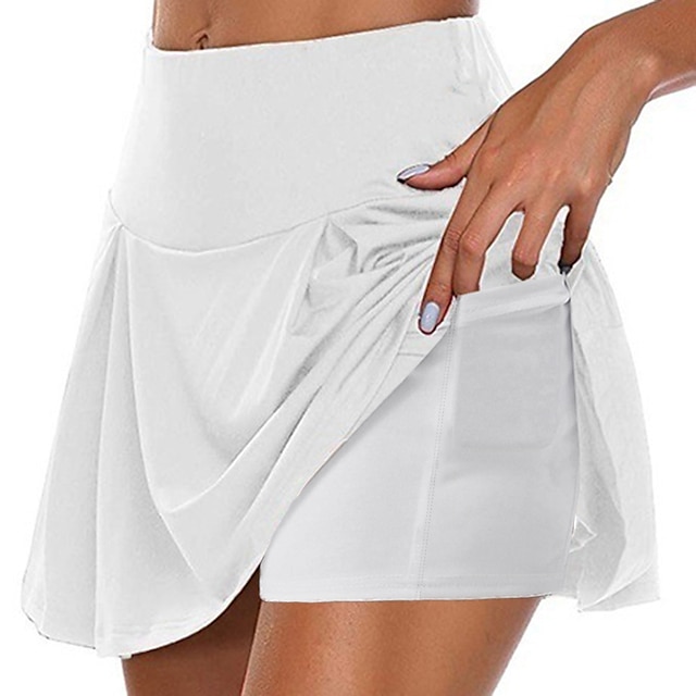  Naisten Tennishame Golfhame Sivutaskut 2 in 1 Aurinkovoide Jooga Kunto Tennis Puute Rubiini Burgundi Purppura Spandex Urheilu Urheiluvaatteet Erittäin elastinen