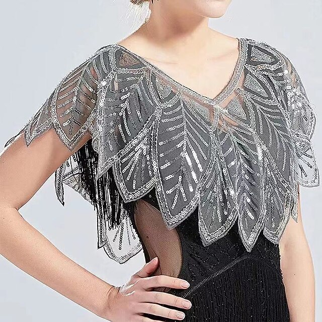 Shawls Women's Wrap Vintage Sparkle & Shine Sleeveless Sequined Wedding