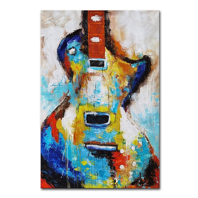  Mintura Handmade Guitar Oil Paintings On Canvas Wall Art Decoration Modern Abstract Picture For Home Decor Rolled Frameless Unstretched Painting