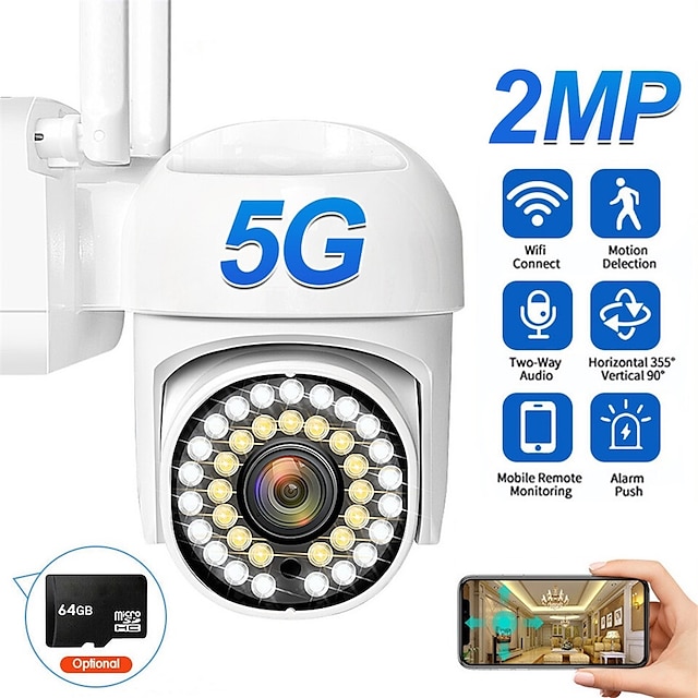 Security Cameras Outdoor 1080P Color Night Vision Wireless WiFi Home ...