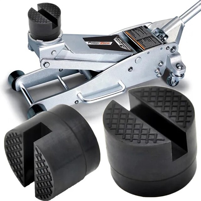  Floor Slotted Car Rubber Jack Pad Frame Protector Adapter Jacking Tool Pinch Weld Side Lifting Disk