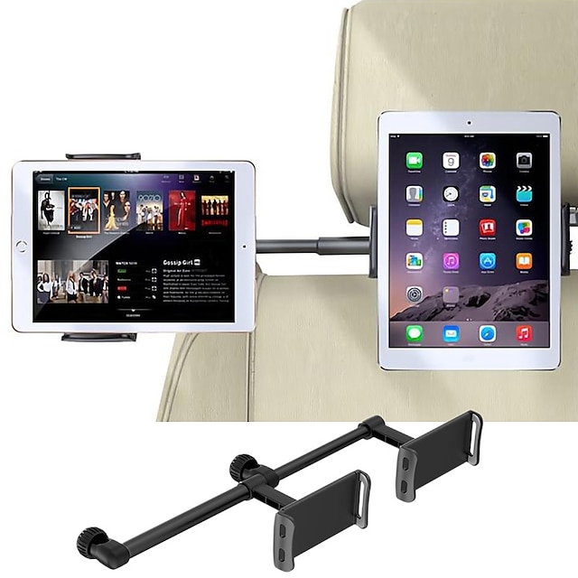  360 Degree Car Rear Pillow Holder Mobile Phone Tablet Holder 2 in 1 Mounting Bracket Car Rear Holder for Mobile Phone Tablet
