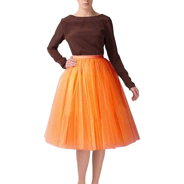 1950s Petticoat Hoop Skirt Tutu Under Skirt Tulle Skirt Knee Length ...