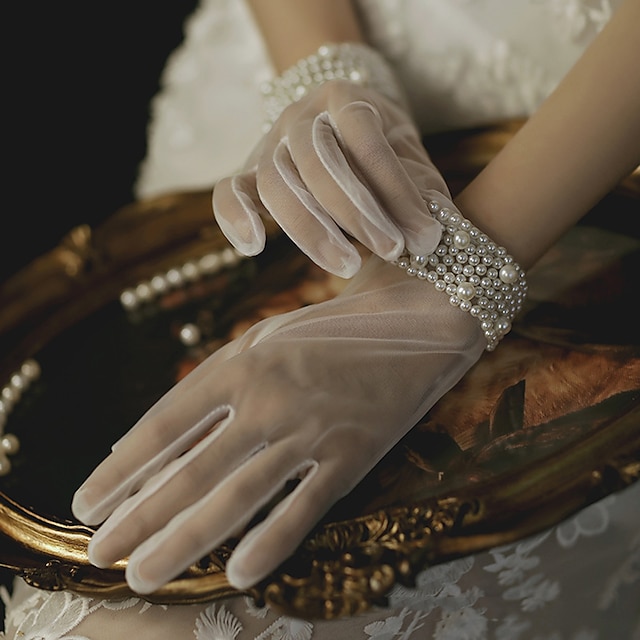  Elégant 1950s 1920s Gants Mariée Gatsby le magnifique Femme Mariage Fête / Soirée Fête scolaire Gants