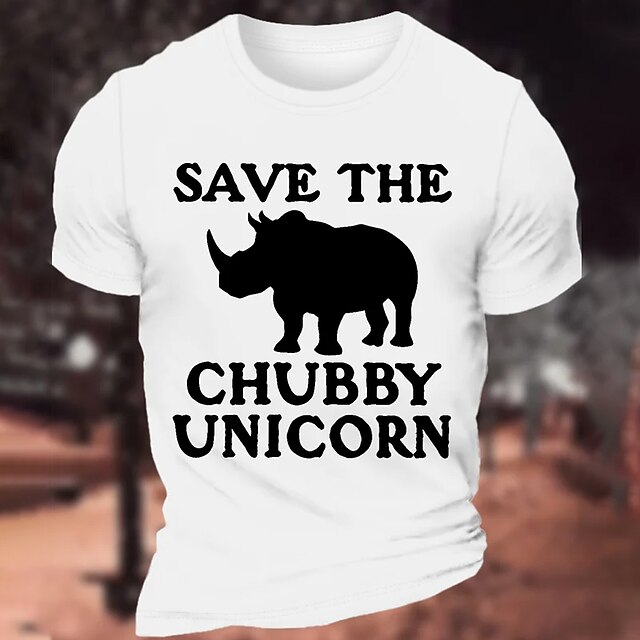 Men's Animal Letter Graphic Prints Rhinocero T Shirt Graphic Tee 100% Cotton Short Sleeve Graphic Shirt Black White Wine Comfortable Tee Vacation Street Fashion Designer Clothing 14